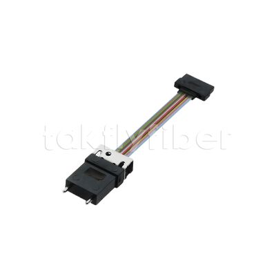 کابل پچ فیبر نوری MT-MT کم اتلاف با طراحی نوع روبانی برای ماژول‌های نوری موازی QSFP28 و سایر ماژول‌های نوری موازی