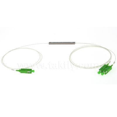 فیبر نوری PLC Splitter 1 * N لوله فولادی SC APC / UPC 0.9mm برای مرکز داده های مخابرات FTTX