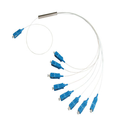 فیبر نوری PLC Splitter 1 * N لوله فولادی SC APC / UPC 0.9mm برای مرکز داده های مخابرات FTTX