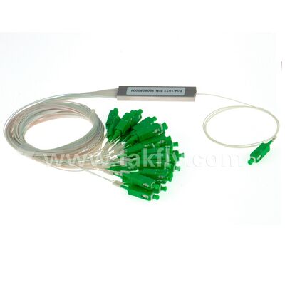 فیبر نوری PLC Splitter 1 * N لوله فولادی SC APC / UPC 0.9mm برای مرکز داده های مخابرات FTTX