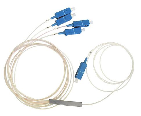 فیبر نوری PLC Splitter 1 * N لوله فولادی SC APC / UPC 0.9mm برای مرکز داده های مخابرات FTTX