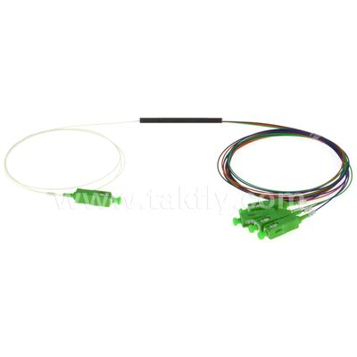 فیبر نوری PLC Splitter 0.9mm خروجی های رنگی مینی لوله فولاد SC APC / UPC برای مرکز داده مخابرات FTTX