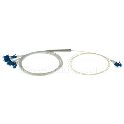 فیبر نوری PLC Splitter 2 * N لوله فولادی SC APC/UPC 0.9mm برای مرکز داده های مخابرات FTTX