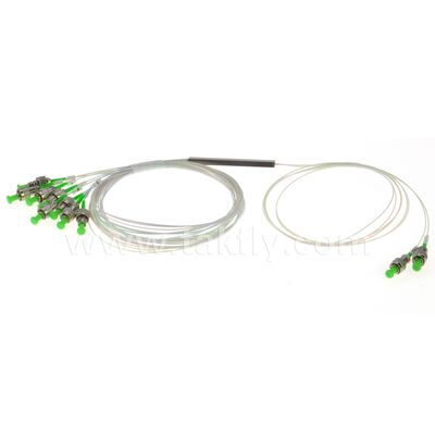 فیبر نوری PLC Splitter 2 * N لوله فولادی SC APC/UPC 0.9mm برای مرکز داده های مخابرات FTTX