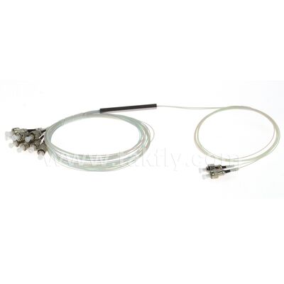 فیبر نوری PLC Splitter 2 * N لوله فولادی SC APC/UPC 0.9mm برای مرکز داده های مخابرات FTTX