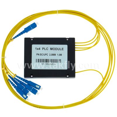 PLC Splitter ABS box 1xN SC APC/UPC فیبر نوری برای مرکز داده های Fttx Telecom