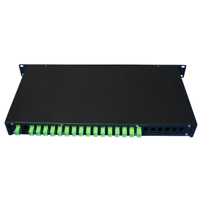 فیبر نوری PLC Splitter Rack Mount Single Mode G657A SC APC/UPC برای مرکز داده های مخابراتی FTTx