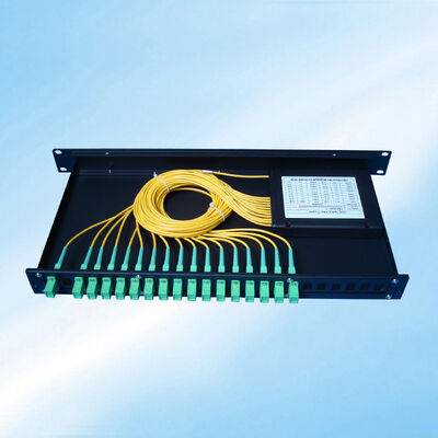 فیبر نوری PLC Splitter Rack Mount Single Mode G657A SC APC/UPC برای مرکز داده های مخابراتی FTTx