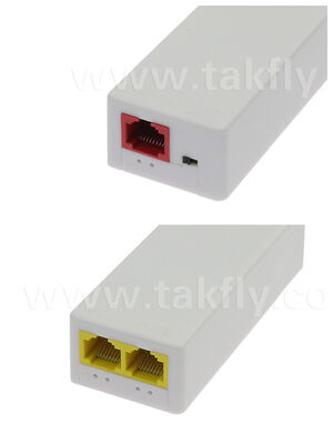 افزایشدهنده PoE ضد آب گیگابیتی ۱ به ۲ با برد ۲۵۰ متر و استاندارد IEEE 802.3af/at