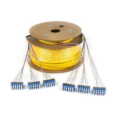 سیم های پچ فیبر نوری 36Cores SC-SC پیش پایان یافته Breakout Patchcord برای مرکز داده های مخابراتی