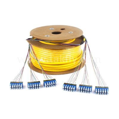 سیم های پچ فیبر نوری 36Cores SC-SC پیش پایان یافته Breakout Patchcord برای مرکز داده های مخابراتی