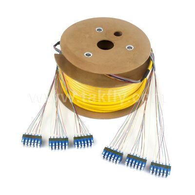 سیم های پچ فیبر نوری 36Cores SC-SC پیش پایان یافته Breakout Patchcord برای مرکز داده های مخابراتی