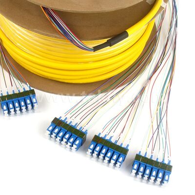 سیم های پچ فیبر نوری 36Cores SC-SC پیش پایان یافته Breakout Patchcord برای مرکز داده های مخابراتی