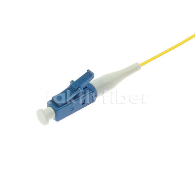 LC Simplex Single Mode Fiber Optic Pigtail 1m 2m 3m طول ها، 0.9mm بافر تنگ