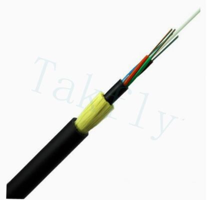 2-144 کابل هسته ای ADSS ️ حالت تک G.652D، PE / AT Sheath، Max Span 1500m، برای نصب فوقانی در برج های انتقال
