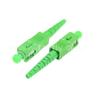 SC/APC Fiber Optic Connector, Green Housing 8° Angled Polish Connector, Low Back Reflection High Precision SC APC Simplex Adapter for FTTH CATV Optical Network از طریق شبکه های نوری به طور مستقیم به شبکه های نوری متصل می شود