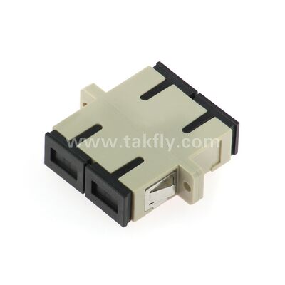 آداپتور فیبر نوری SC ️ آستین زیرکونی، بدون فلج یا دو فلج، برای SM / MM، -40 ~ 85 °C کار