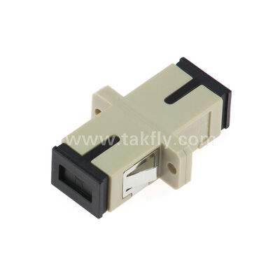 آداپتور فیبر نوری SC ️ آستین زیرکونی، بدون فلج یا دو فلج، برای SM / MM، -40 ~ 85 °C کار