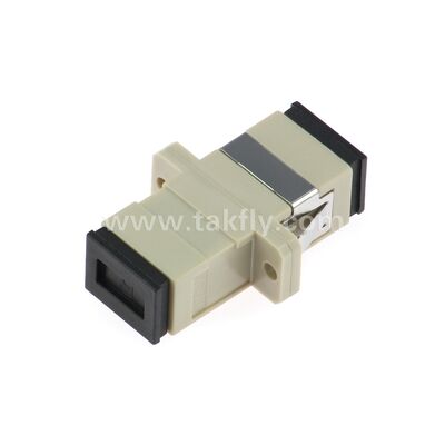 آداپتور فیبر نوری SC ️ آستین زیرکونی، بدون فلج یا دو فلج، برای SM / MM، -40 ~ 85 °C کار