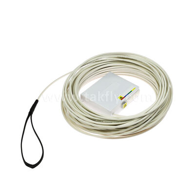 FTTH Pre-Terminated Fiber Outlet Kit – Tool-Free Wall Mount, No Splicing, Includes Cable Spool for Fast FTTB Installation