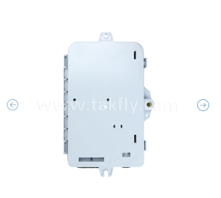Fiber Optic Termination Box FTKS-1805-04A, 4 SC/APC SM SX Adapter, Pigtail Installed, FTTH FTTx Splicing Distribution Splitting Storage Cable Management Enclosure Wall Mount