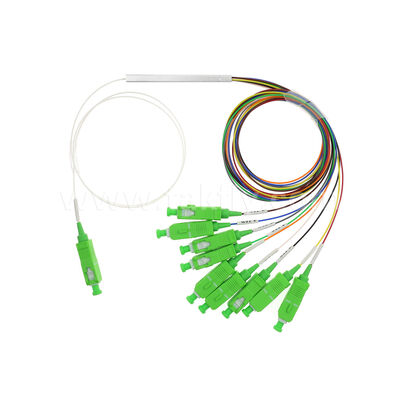 1 × 9 کانال PLC Splitter با فیبر 0.9mm برای شبکه های توزیع نوری FTTH / FTTX