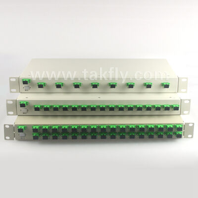 1U Rack Mount PLC Splitter با یکسانی بالا، پشتیبانی از طول موج کامل و قابلیت کار برعکس
