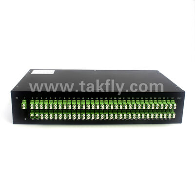 1 × 128 تعداد پورت بالا PLC جداکننده رک وصله پانل با چگالی فوق العاده بالا توزیع FTTX