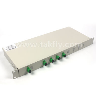 مجموعه کامل 1 × 2 تا 1 × 32 PLC Splitter Series 1U Rack Chassis برای دفتر مرکزی