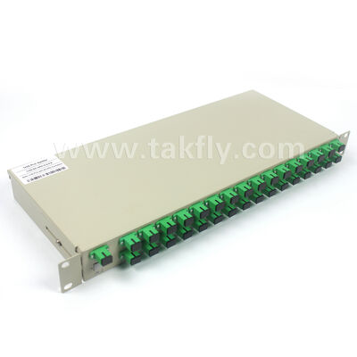 مجموعه کامل 1 × 2 تا 1 × 32 PLC Splitter Series 1U Rack Chassis برای دفتر مرکزی