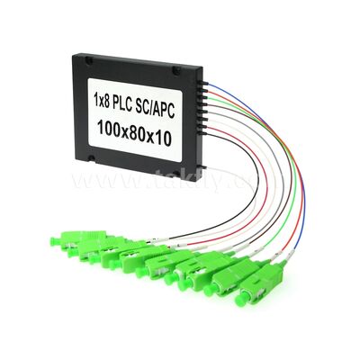 شکاف فیبر PLC - جعبه ABS 900μm، SM G657A1، SC/APC، برای اتصال و توزیع سیگنال نوری در شبکه های PON