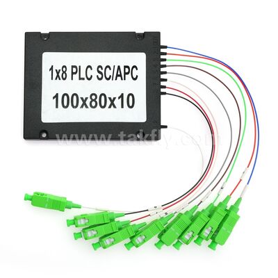 شکاف فیبر PLC - جعبه ABS 900μm، SM G657A1، SC/APC، برای اتصال و توزیع سیگنال نوری در شبکه های PON