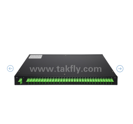 1U Rack Mount PLC Optical Splitter Panel 19" ، تک حالت G657A1 ، SC/APC ، برای توزیع سیگنال نوری