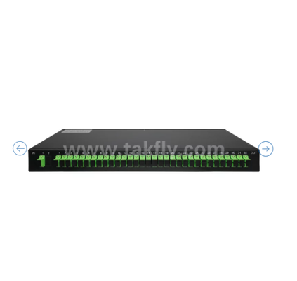 1U Rack Mount PLC Optical Splitter Panel 19" ، تک حالت G657A1 ، SC/APC ، برای توزیع سیگنال نوری