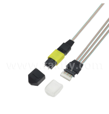 MTP 12CH × 3 تا 36 کانال فیبر آرایه مونتاژ 3 × 12CH کانکتورهای MTP به 36CH V-Groove FAU، از دست دادن ورودی کم، برای 1.6T Transceivers Optical & Co-Packed Optics (CPO)