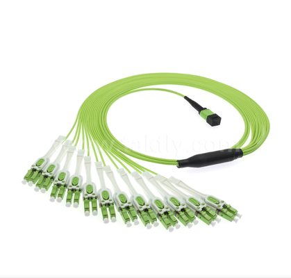 وصله بند ناف یونی بوت MPO/MTP به LC – چند حالته OM5، 1×24، اتصالات Uniboot LC صرفه جویی در فضا، برای مرکز داده با چگالی بالا و برنامه های 40G/100G/400G