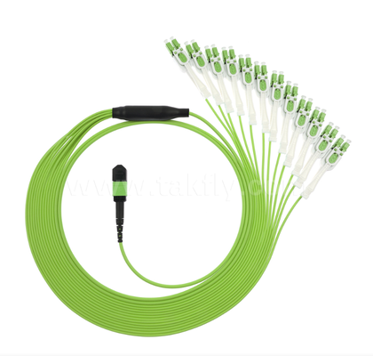 وصله بند ناف یونی بوت MPO/MTP به LC – چند حالته OM5، 1×24، اتصالات Uniboot LC صرفه جویی در فضا، برای مرکز داده با چگالی بالا و برنامه های 40G/100G/400G