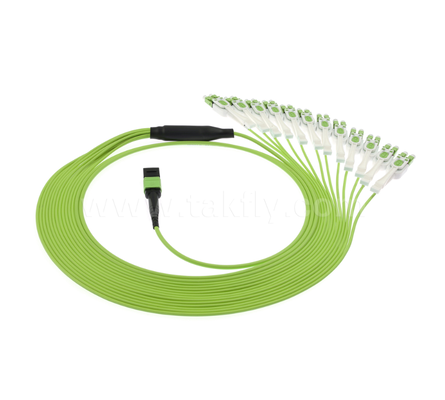 وصله بند ناف یونی بوت MPO/MTP به LC – چند حالته OM5، 1×24، اتصالات Uniboot LC صرفه جویی در فضا، برای مرکز داده با چگالی بالا و برنامه های 40G/100G/400G