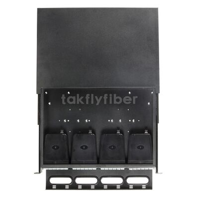 Takfly High-Density Rackmount Patch Panel با پلاگ و پلی 12 فایبر مدیریت کاسیت MTP / MPO برای مراکز داده
