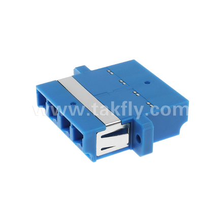 LC Quad Inner Shutter Adapter – 4-in-1 LC Duplex with Built-in Shutter, UPC, Protects Eyes from Fiber Optic Laser, for Data Center & High-Power Fiber Connections