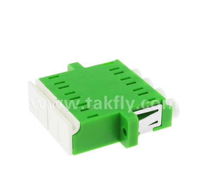 آداپتور شاتر داخلی چهارگانه LC – 4 در 1 LC Duplex APC با شاتر داخلی، از چشم ها در برابر لیزر فیبر نوری، سازگار با IEC و RoHS، برای مرکز داده و اتصالات فیبر پرقدرت محافظت می کند.