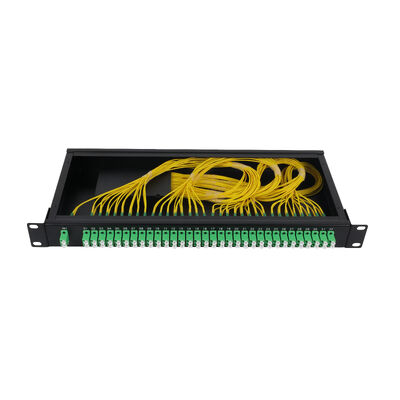 تقسیم‌کننده PLC فیبر نوری LC 1U 19 اینچی 2x64 Rack Mount برای مرکز داده FTTx