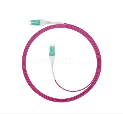 LC Uniboot Fiber Optic Patch Cord یک لوله دو هسته ای، قطب قطبی ثابت، ساختار فشرده، نصف حجم کابل برای کابل سازی با چگالی بالا