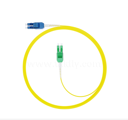 LC Uniboot سیم پیچ فیبر نوری یک لوله دو هسته، قطبی قابل تعویض، زرد، نصف حجم کابل