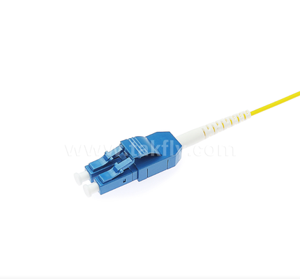 LC Uniboot سیم پیچ فیبر نوری یک لوله دو هسته، قطبی قابل تعویض، زرد، نصف حجم کابل