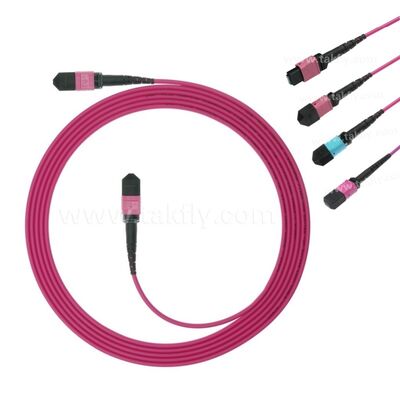 MPO MTP Patchcord Multimode OM4 Trunk Cable 12F فیبر نوری برای مرکز داده های کابل های مخابراتی هوش مصنوعی