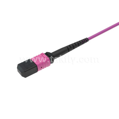 MPO MTP Patchcord Multimode OM4 Trunk Cable 12F فیبر نوری برای مرکز داده های کابل های مخابراتی هوش مصنوعی