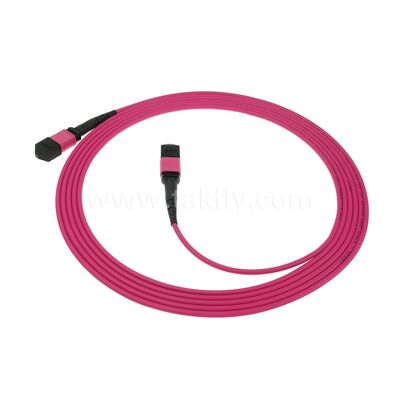 MPO MTP Patchcord Multimode OM4 Trunk Cable 12F فیبر نوری برای مرکز داده های کابل های مخابراتی هوش مصنوعی