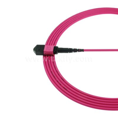 MPO MTP Patchcord Multimode OM4 Trunk Cable 12F فیبر نوری برای مرکز داده های کابل های مخابراتی هوش مصنوعی
