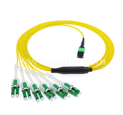 MPO/MTP-LC Uniboot Breakout Patch Cord – Dual LC in One Boot، قطبیت برگشت پذیر، طراحی صرفه جویی در فضا